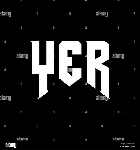 yer letter logo design  technology company yer logo design black
