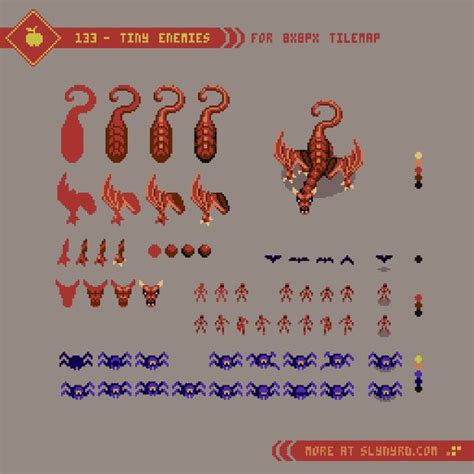 Pixelblog Tiny Enemies Slynyrd Pixel Art Design Pixel Art