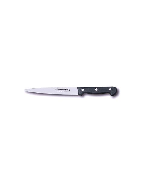 Couteau Filet De Sole Noir Lame En Inox Cm Bargoin