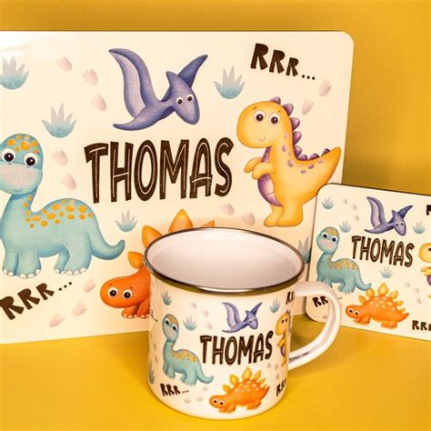 Personalised Childrens Placemat Coaster And Mug Set Etsy Uk