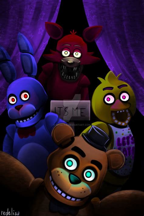 Freddy Fazbear And His Friends By Redelisa Five Night Five Nights