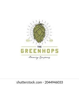 Hops Logo Design Vector Image Stock Vector (Royalty Free) 2044946033 | Shutterstock