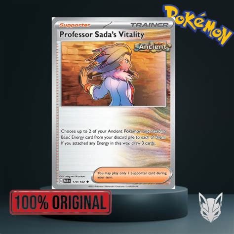 ORIGINAL Professor Sada S Vitality Reverse Holo Tcg Ptcg Pokemon Card