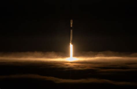 Falcon 9 Punches Through Fog On First West Coast Launch Of Starlink