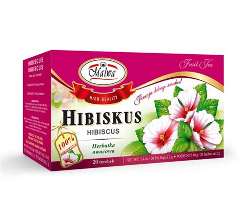 HERBATA OWOCOWA HIBISKUS 20TB NATURA MALWA TEA Herbaty Malwa Home Sklep