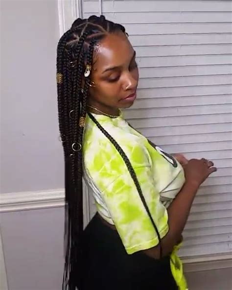 Big Knotless Braids Ideas Box Braids Hairstyles Braided