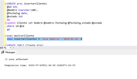 Sql Server ¿cómo Hacer Que Un Procedimiento Almacenado Guarde Los