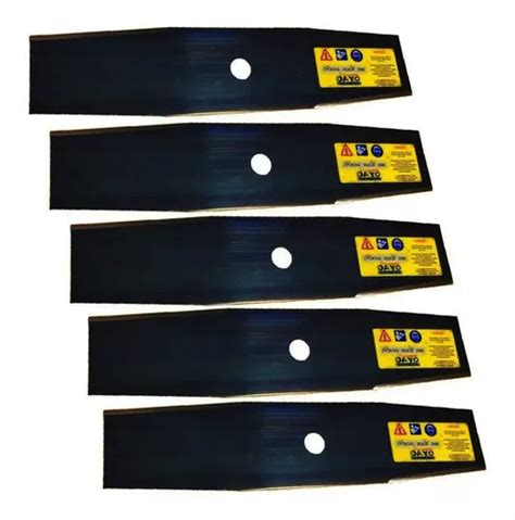 5 Facas Lâmina Roçadeira 2 Pontas 350mm Furo 1pol 25 4mm 2mm