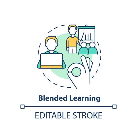 Blended Learning Concept Icon Arrange Corporate Training Abstract Idea