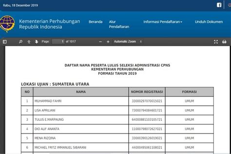 Seleksi Administrasi CPNS 2019 Di Kemenhub Diumumkan Berikut Info Dan