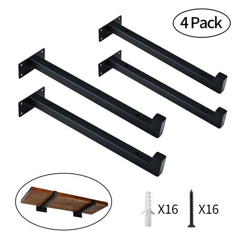 Floating Shelf Brackets Heavy Duty Black Iron Brackets For Shelves