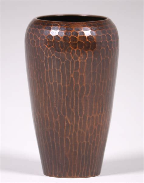 Roycroft Hammered Copper Vase California Historical Design