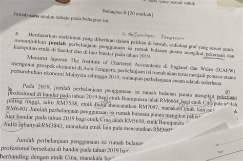 Bahagian B Markah Jawab Satu Soalan Sahaja Studyx