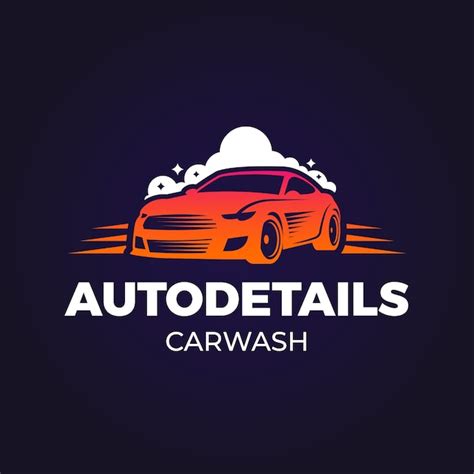 Free Vector | Gradient car wash logo template