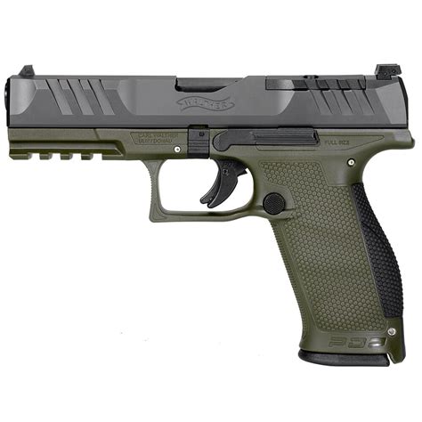 Walther Arms PDP 9mm 4 5 Bbl Two Tone Green Frame Optic Ready Full