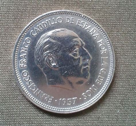 Spain Ptas Coin Francisco Franco Caudillo Ce Espana Por La G De