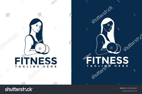 Beauty Woman Fitness Logo Template Royalty Free Stock Vector