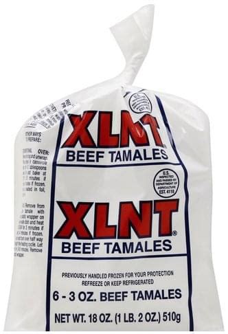 Xlnt Beef Tamales - 6 ea, Nutrition Information | Innit