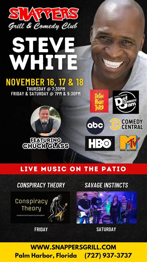 Steve White Comedy Tour Tickets In Palm Harbor Fl United States