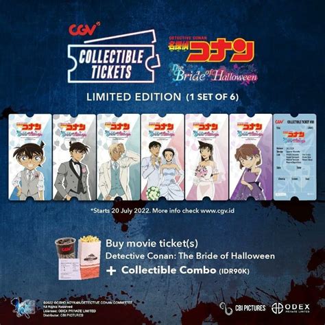 Jual Fullset Po Collectible Tickets Detective Conan The Bridge Of