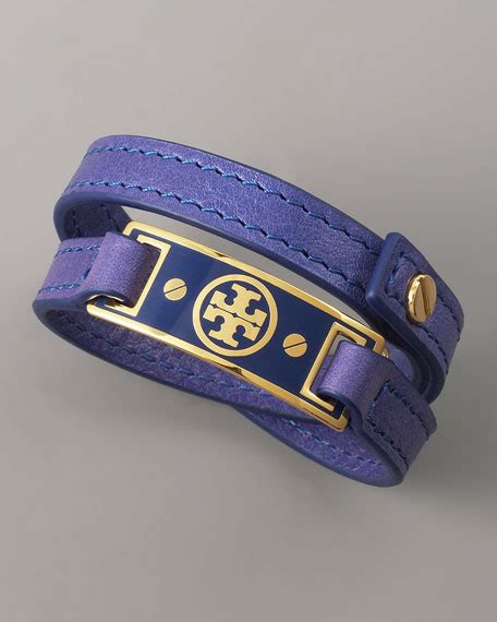 Tory Burch Logo Wrap Bracelet Purple