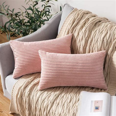 Amazon Miulee Pack Of Corduroy Pillow Covers X Inch Lumbar