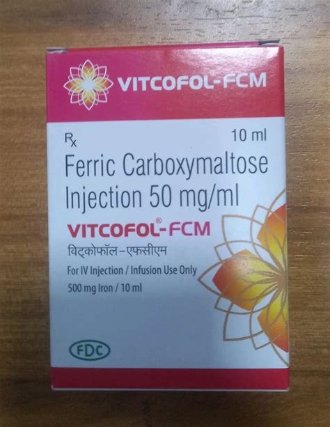 Vitcofol FCM Ferric Carboxymaltose Injection At Rs 1495 Box Ferinject