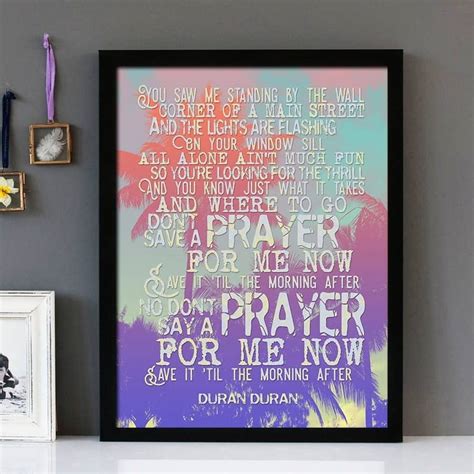 Duran Duran Save A Prayer Lyrics