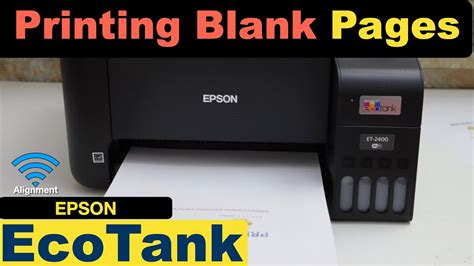 Epson Ecotank Printer Printing Blank Pages Youtube