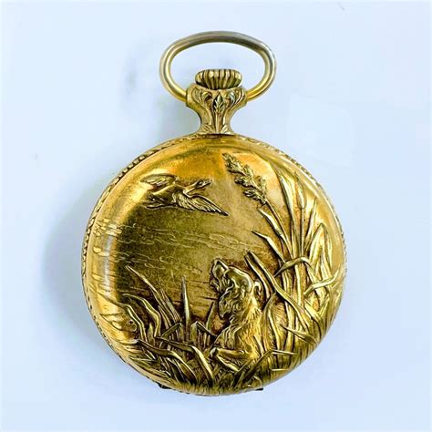 Vtg Arnex 17 Jewel Incabloc Pocket Watch Front Design Gem