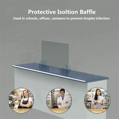 Protective Sneeze Guard Clear Acrylic Plexiglass Grandado