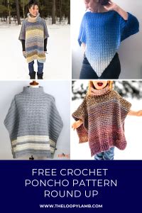 Round Up De Patrons De Ponchos Au Crochet Gratuits The Loopy Lamb The