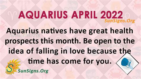 Aquarius April 2022 Monthly Horoscope Predictions SunSigns Org