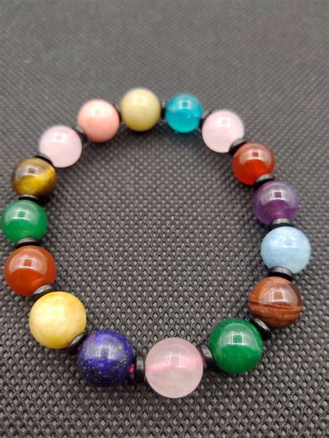 Natural Colored Crystal Gemstone Bracelet Healing Bracelet Etsy