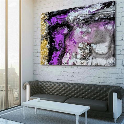 Purple Abstract Art Purple Wall Art Large Purple Art Large Etsy