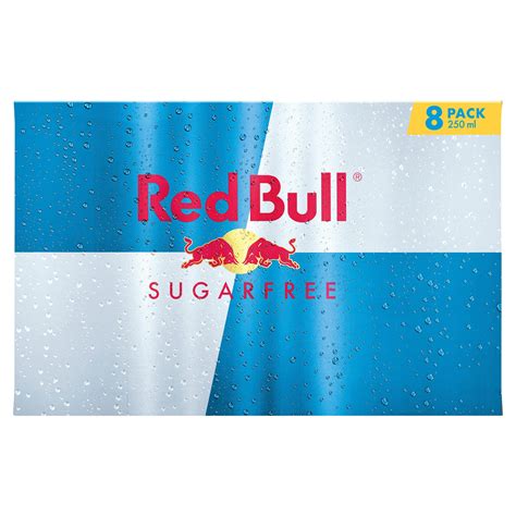 Red Bull Energy Drink Sugar Free 250ml 8 Pack Sports And Energy