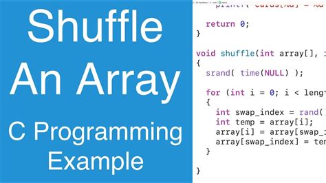 Shuffle An Array C Programming Example YouTube