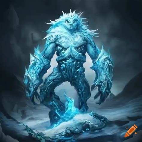 Detailed High Quality Ice Elemental Fantasy Art On Craiyon