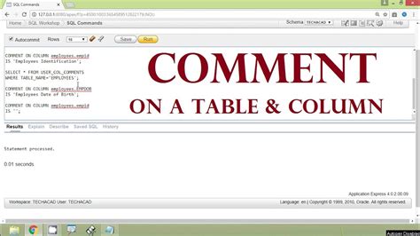 How To Add Comment In Oracle Sql Printable Forms Free Online