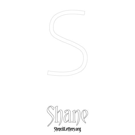 Shane Free Printable Name Stencils With Unique Typography Styles And