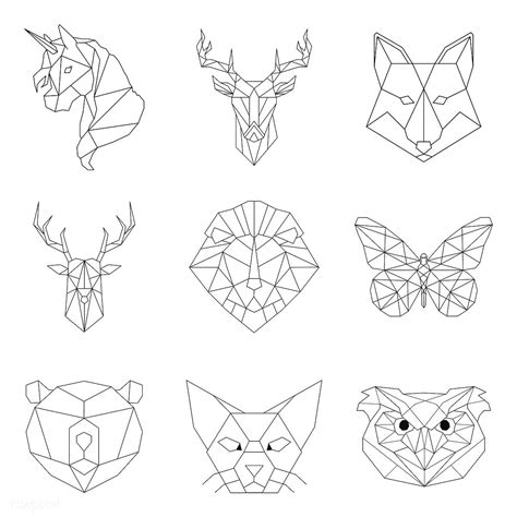 geometric animal drawings  michael stpierre blog
