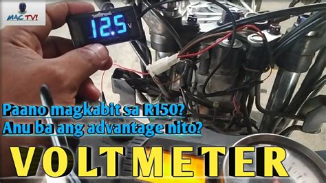 Voltmeter Advantage Paano Magkabit Sa Raider 150 Carb Youtube