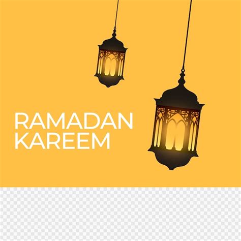 Premium Psd Psd Ramadan Kareem Or Ramazan Mubarak Lantern In D