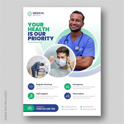 Premium Psd Medical Healthcare Flyer Design And Brochure Cover Page