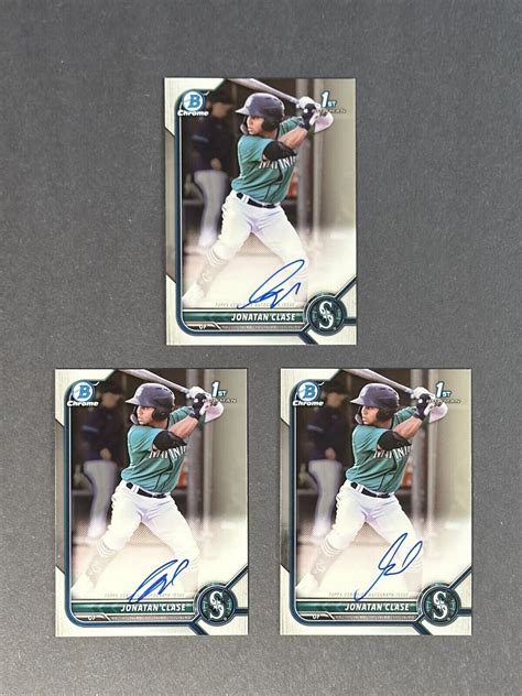 Investment Lot Of Bowman Chrome Jonatan Clase St Auto Rookie