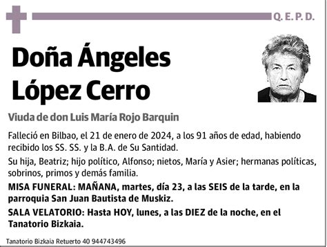 Ángeles López Cerro Esquela El Correo