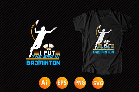 Badminton T-shirt Design 24 Graphic by Unique T-shirt78 · Creative Fabrica