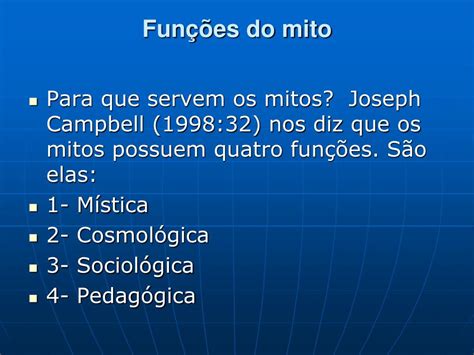 Qual A Funcao Do Mito - Qual A Funcao Do Mito - GITEDU