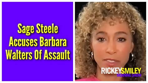 Sage Steele Accuses Barbara Walters Of Assault YouTube