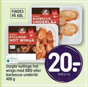 Stegte Kyllinge Hot Wings Med Bbq Eller Barbecue Underl R G Tilbud